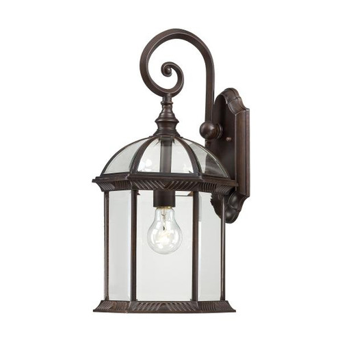 Satco 60-4965 Boxwood; 1 Light; 19 in.; Outdoor Wall with Clear Beveled Glass