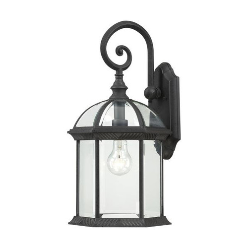 Satco 60-4966 Boxwood; 1 Light; 19 in.; Outdoor Wall with Clear Beveled Glass