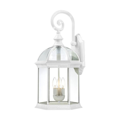Satco 60-4967 Boxwood; 3 Light; 26 in.; Outdoor Wall with Clear Beveled Glass