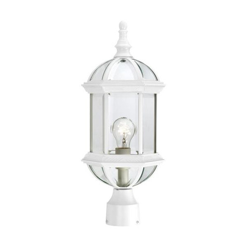 Satco 60-4974 Boxwood; 1 Light; 19 in.; Outdoor Post with Clear Beveled Glass