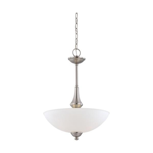 Satco 60-5038 Patton; 3 Light; Pendant with Frosted Glass