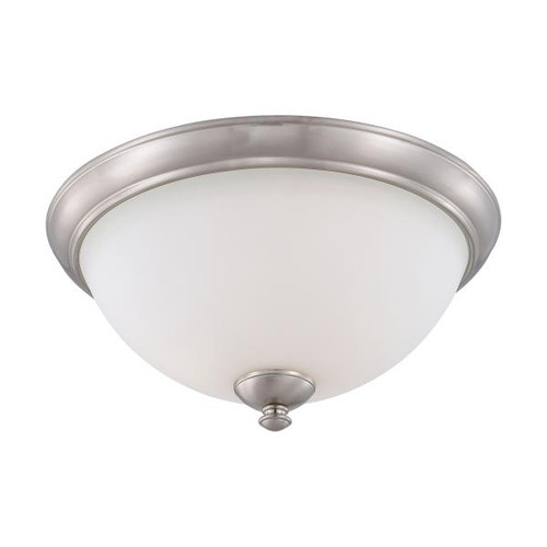 Satco 60-5041 Patton; 3 Light; Flush Fixture with Frosted Glass