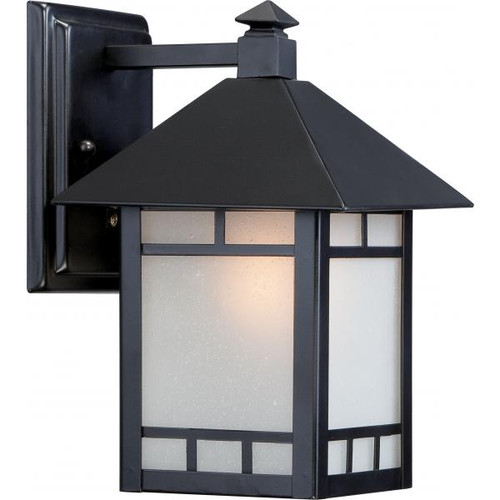 Satco 60-5601 Drexel; 1 light; 7 in.; Outdoor Wall Fixture with Frosted Seed Glass