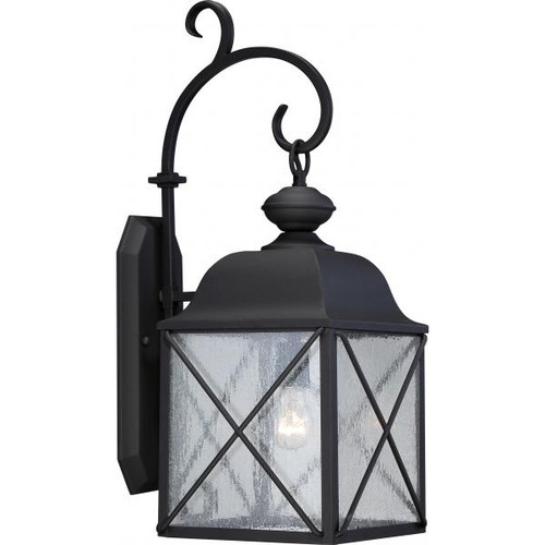 Satco 60-5622 Wingate; 1 light; 8 in.; Outdoor Wall Fixture with Clear Seed Glass