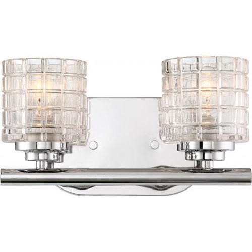 Satco 60-6442 Votive; 2 Light; Vanity with Clear Glass