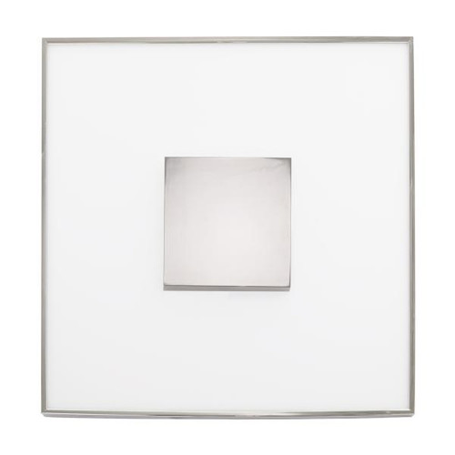 Satco 62-1521 26 watt; 13" Flush Mount LED Fixture; Square Shape; Polished Nickel Finish