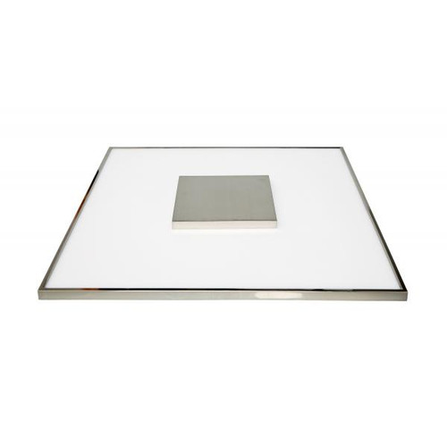 Satco 62-1530 31.5 watt; 17" Flush Mount LED Fixture; Square Shape; Brushed Nickel Finish