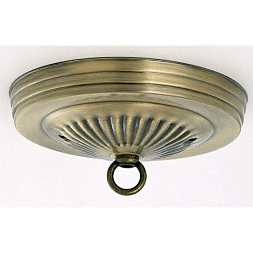 Satco S70-053 Ribbed Canopy Kit; Antique Brass Finish
