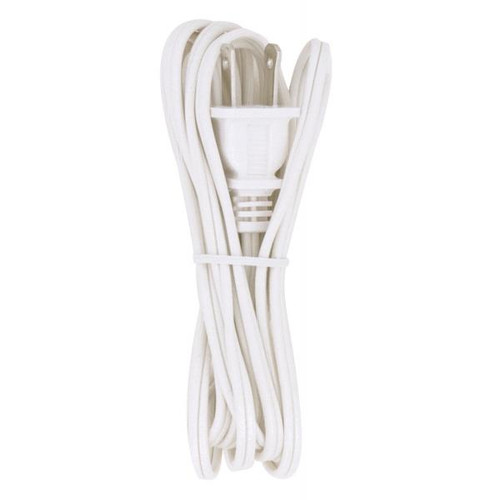 Satco S70-100 8 Foot Cord With Plug; White Finish