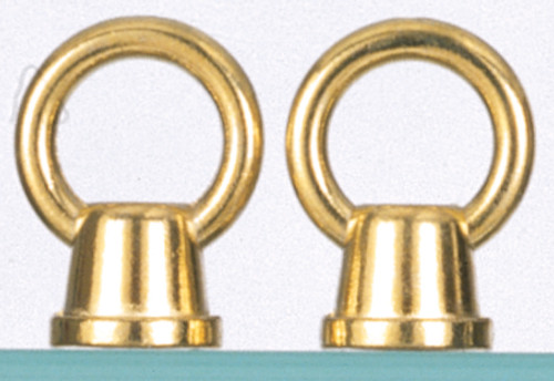 2 BRASS FIN FEMALE LOOPS