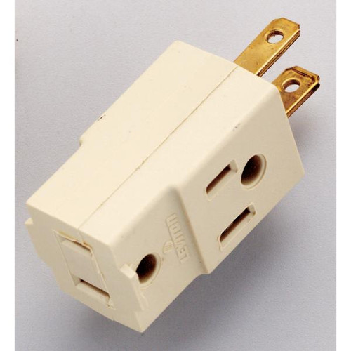 Satco S70-538 Vinyl Cube Tap; Ivory Finish