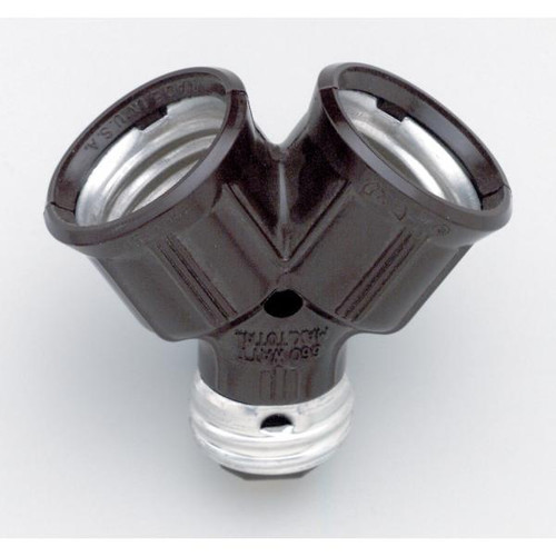 Satco S70-541 Bakelite Single To Twin Lamp Holder Satco S70-541 Bakelite Single To Twin Lamp Holder
