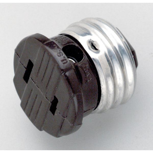 Satco S70-542 Bakelite Female Screw Plug; Brown Finish