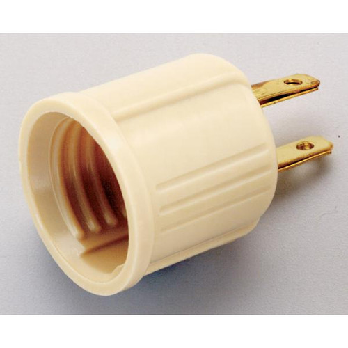 Satco S70-544 Bakelite Socket Adapter; Ivory Finish