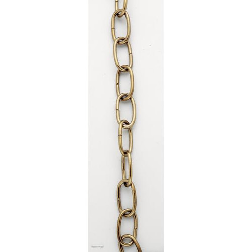 Satco S70-570 8 Gauge Chain; Antique Brass Finish; 1 Yard Length