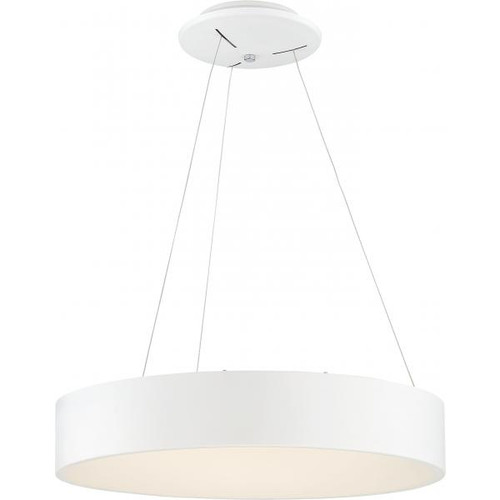 Satco 62-1457 Orbit; 30W LED Pendant; White Finish