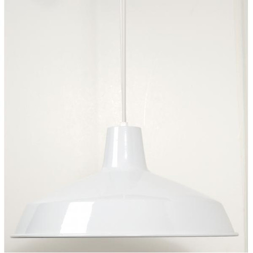 Satco SF76-283 1 Light - 16" - Pendant - Warehouse Shade - White Finish