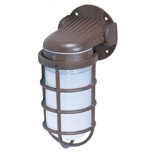 Satco SF76-621 1 Light - 10" - Industrial Style - Wall Mount with Frosted Glass - Old Bronze Finish