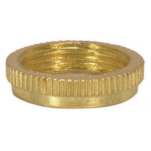 Satco 80-1485 Ring For Threaded And Candelabra Sockets; 1" Outer Diameter; 3/4" Inner Diameter; 13/16" Thread Size; 20 TPI; Brass Finish