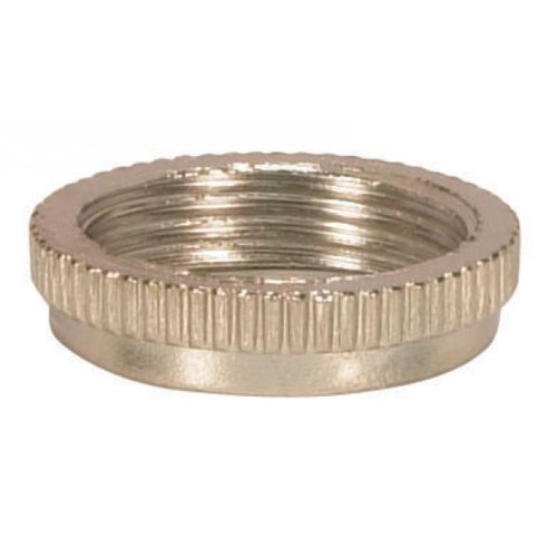 Satco 80-1486 Ring For Threaded And Candelabra Sockets; 1" Outer Diameter; 3/4" Inner Diameter; 13/16" Thread Size; 20 TPI; Chrome Finish