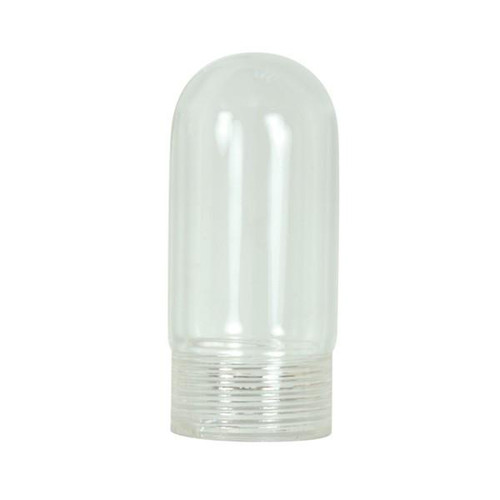 Satco 80-1591 Tubular Clear Glass With Threads; 2.5mm Thickness; 500C; 2-1/4" Height; 1" Diameter