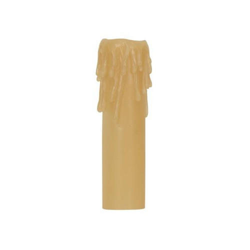 Satco 80-1632 Edison Base Resin Half Drip; Amber Finish; 1-1/4" Inside Diameter; 1-9/16" Outside Diameter; 6" Height