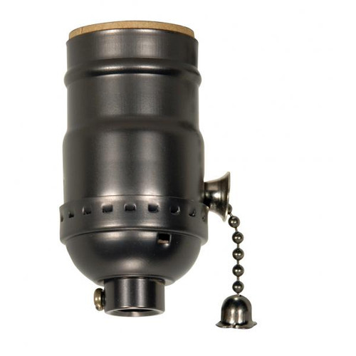 Satco 80-2315 On-Off Pull Chain Socket; 1/8 IPS; Aluminum; Dark Antique Brass Finish; 660W; 250V