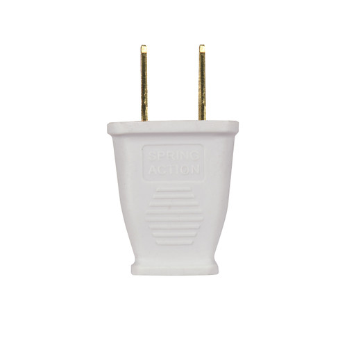 WHITE PLUG 2 POLE 2 WIRE