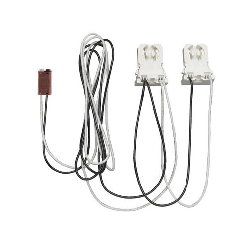 Satco 80-2627 2-Light ballast bypass wiring harness for linear LED T8 lamps
