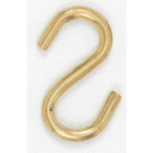 Satco 90-010 Brass Plated S-Hook; 1-5/8"