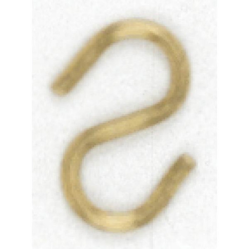 Satco 90-013 Brass Plated S-Hook; 5/8"