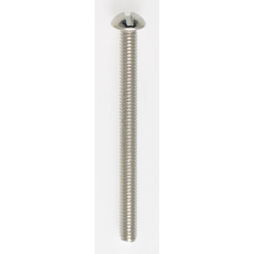 Satco 90-029 Steel Round Head Slotted Machine Screw; 8/32; 2" Length; Nickel Plated Finish