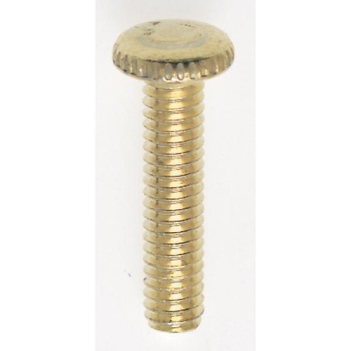 Satco 90-059 Steel Knurled Head Thumb Screws; 8/32; 3/4" Length; Brass Plated