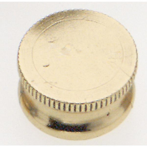Satco 90-169 Brass Lock-Up Cap; 1/8 IP; 9/16" Diameter; 1/4" Height; Burnished And Lacquered