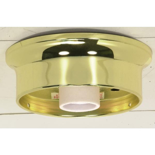 Satco 90-231 4" Wired Holder; Polished Brass Finish; Includes Hardware; 60W Max