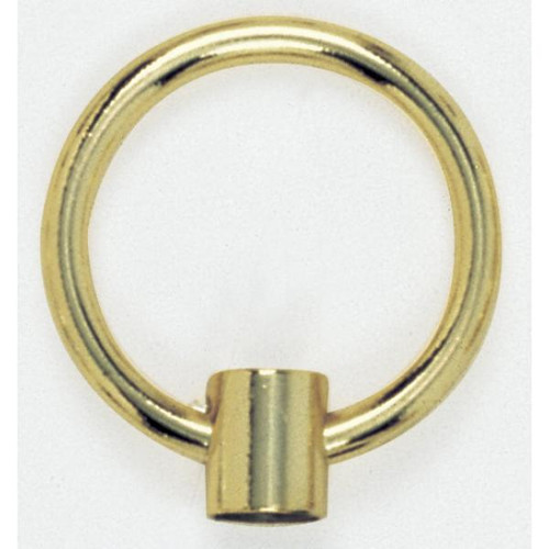 Satco 90-263 2" Die Cast Fixture Loop; 1/8 IP With Wireway; 20lbs Max; Brass Plated Finish