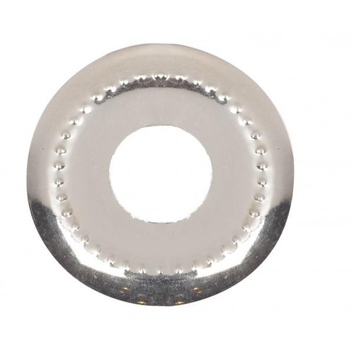 Satco 90-389 Beaded Steel Check Ring; 1/8 IP Slip; Nickel Plated Finish; 1-1/8" Diameter