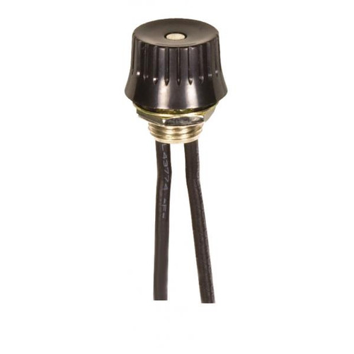 Satco 90-502 On-Off Phenolic Rotary Switch; Single Circuit; 1A-125V, 3A-125V, 1.5A-250V Rating; 3/8" Bushing; Black Finish