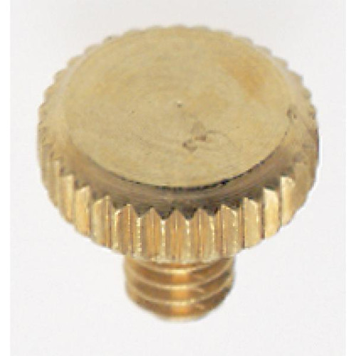 Satco 90-635 Solid Brass Thumb Screw; Flat Head; 8/32; 1/4" Length; Brass Finish