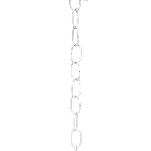 Satco 90-670 11 Gauge Chain; White Finish; 1-1/2" Link Length; 7/8" Link Width; 3/32" Thick; 1 Yard Length; 200 Yards/Carton; 15lbs Max