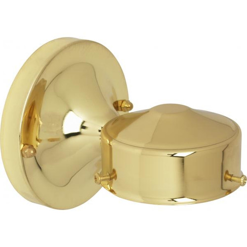 Satco 90-708 3-1/4" Wired Wall Bracket; Brass Finish; Includes Hardware; 60W Max