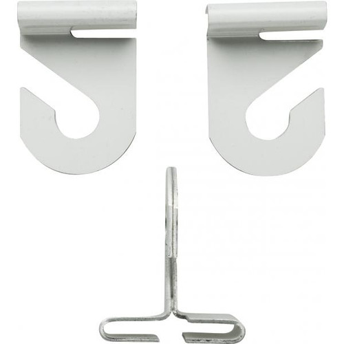 Satco 90-846 Drop Ceiling Hook Set; White Finish; Contains 2 Sets Per Bag; No Hardware Needed