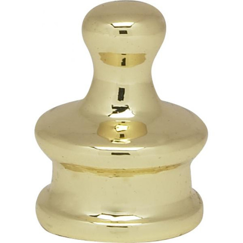 Satco 90-959 Small Pyramid Knob; 3/4" Height; 1/8 IP; Polished Brass Finish
