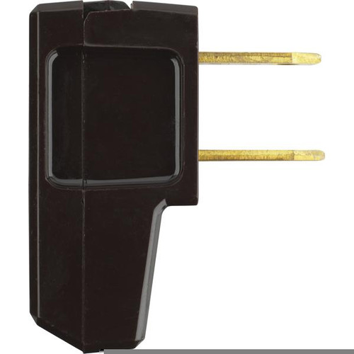 Satco 90-1084 Quick Connect Flat Plug; Black Finish; Non Polarized; 18/2-SPT-2 And 16/2 SPT-2; 15A; 125V