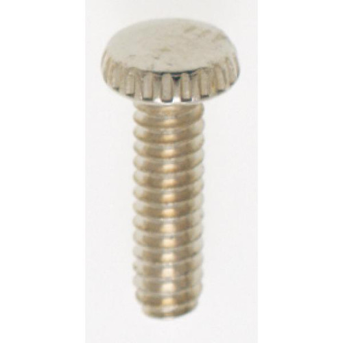 Satco 90-1156 Steel Knurled Head Thumb Screw; 6/32; 1/2" Length; Nickel Plated Finish