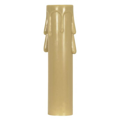Satco 90-1264 Plastic Drip Candle Cover; Antique Plastic Drip; 13/16" Inside Diameter; 7/8" Outside Diameter; 4" Height