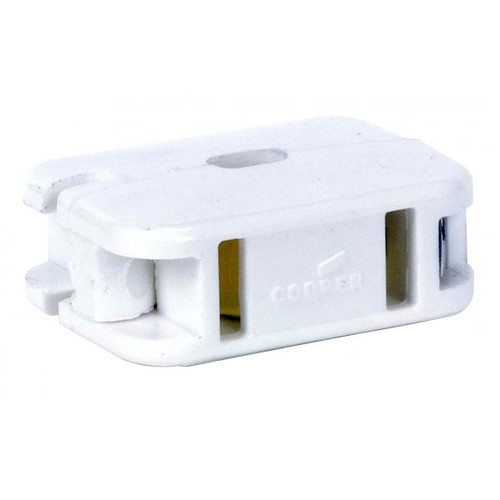 Satco 90-1404 Add-On Outlet; White Finish; Non Polarized; 18/2 SPT-1; 10A; 125V