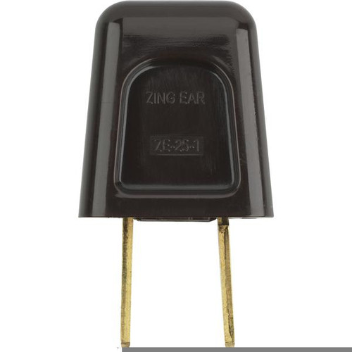 Satco 90-1521 Quick Connect Plug; Brown Finish; Polarized; 18/2-SPT-1; 6A; 125V