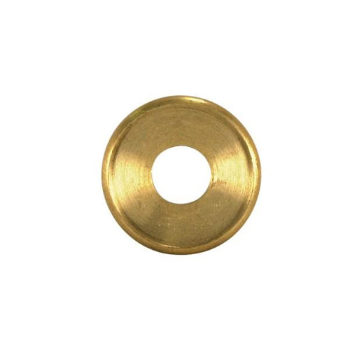 Satco 90-1607 Turned Brass Check Ring; 1/8 IP Slip; Unfinished; 2" Diameter