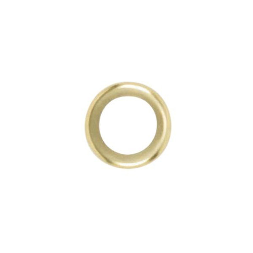 Satco 90-1656 Steel Check Ring; Curled Edge; 1/4 IP Slip; Brass Plated Finish; 2" Diameter